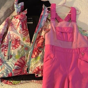 Girls size 7 ski set (Obermeyer pants and Reima ski coat)